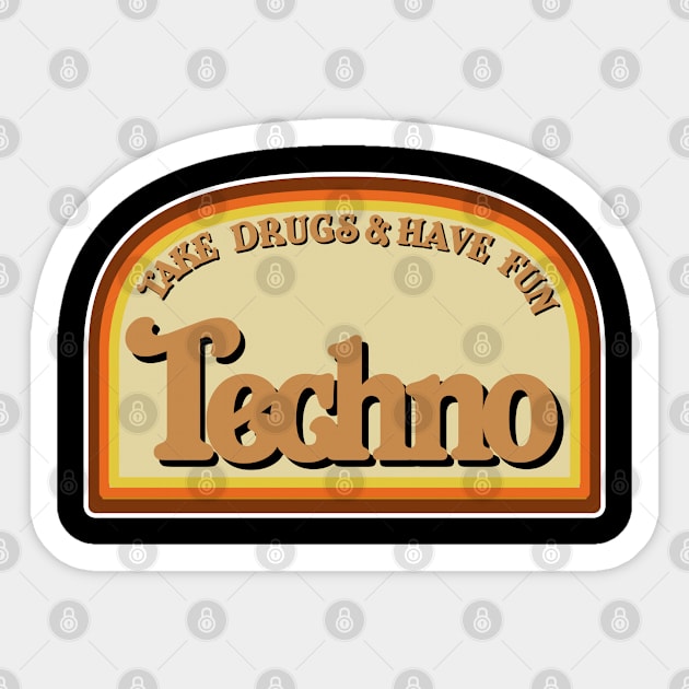 Take Drugs and have Fun Pill MDMA Molly Rave Ecstasy 420 Sticker by Kuehni